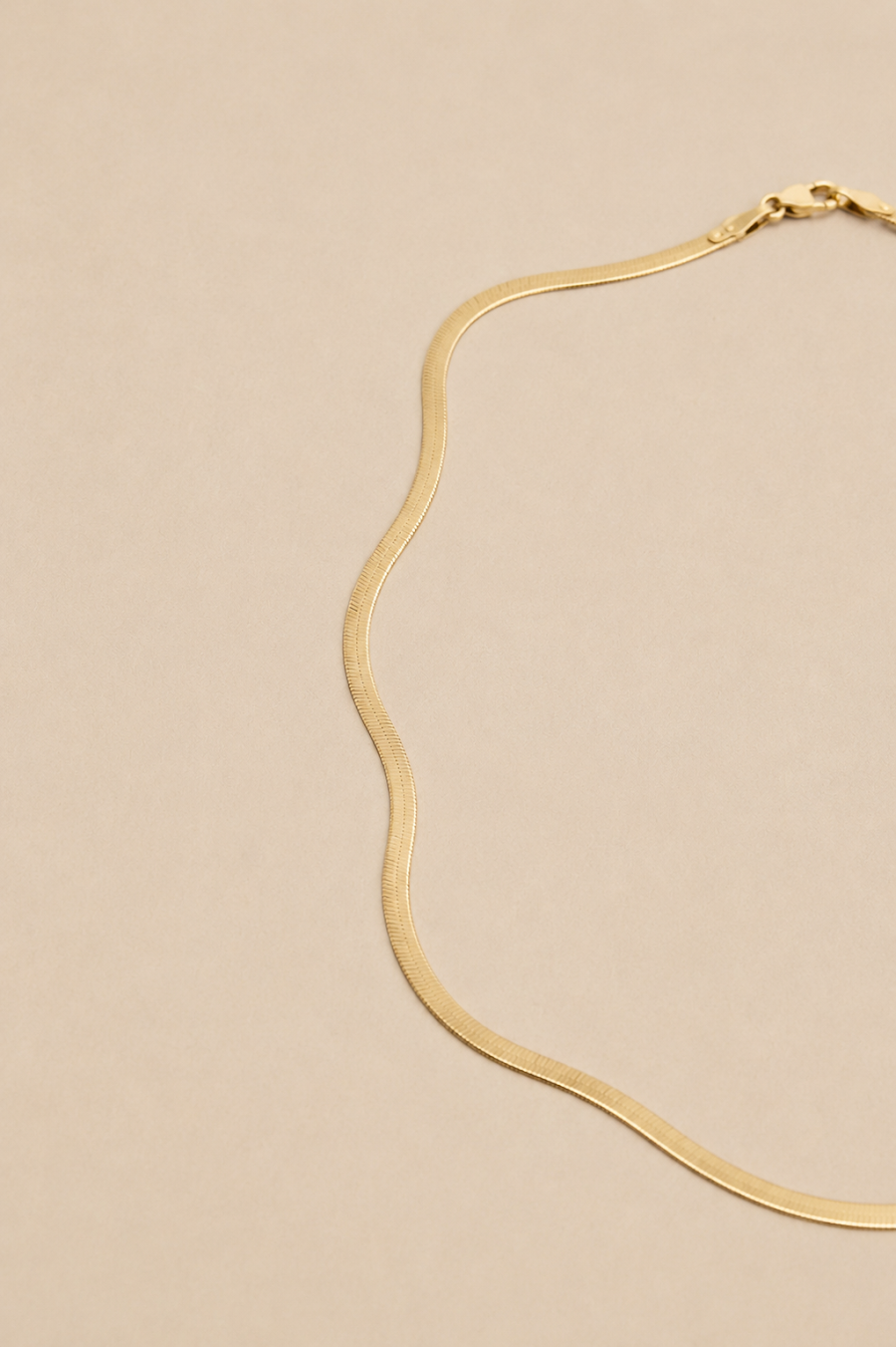 Liquid Gold Herringbone Chain